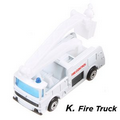 Industry Themed White Fire Truck Die Cast Vehicle